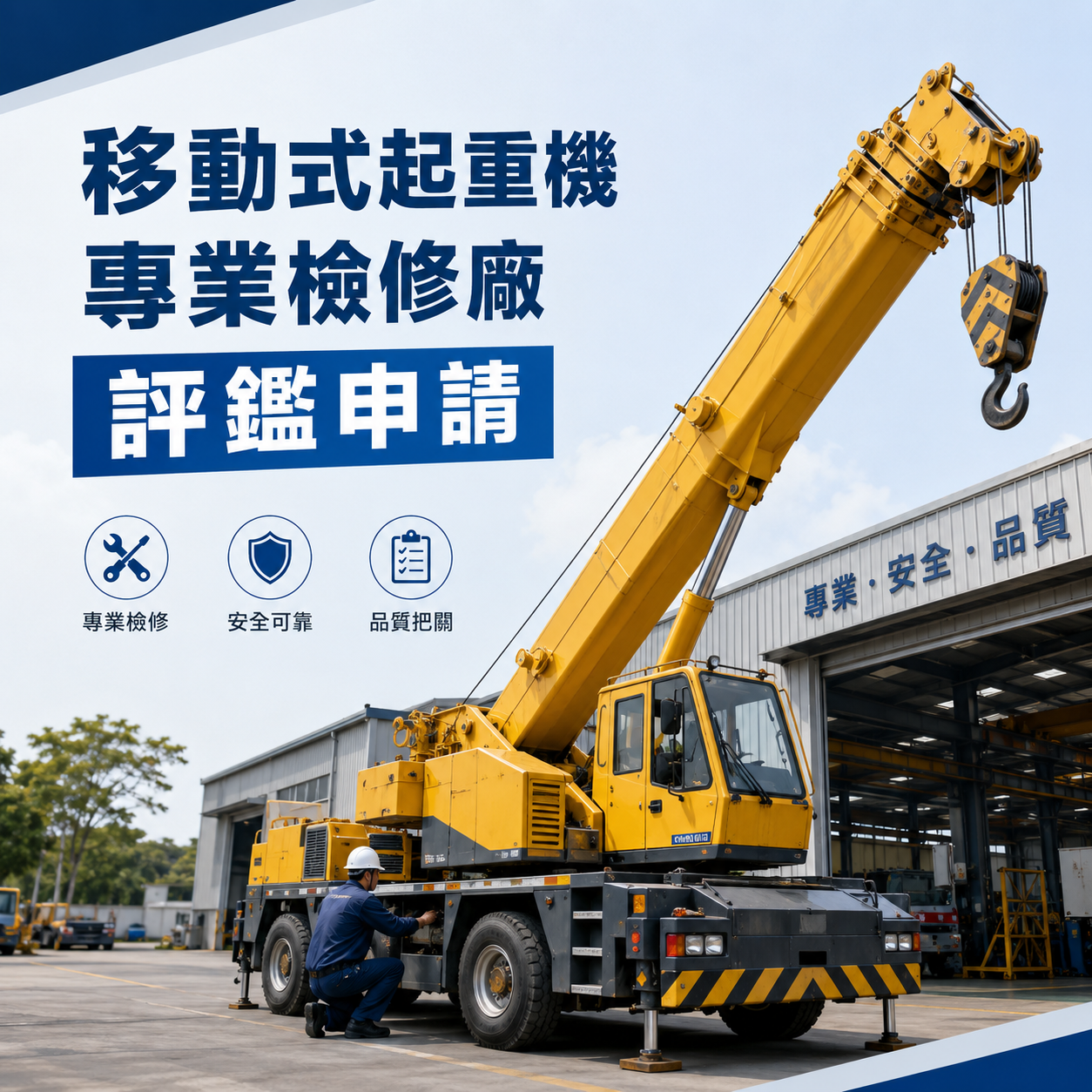 移動式起重機【專業檢修廠】評鑑申請